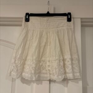 American Eagle Outfitters White Lace Mini Skirt
